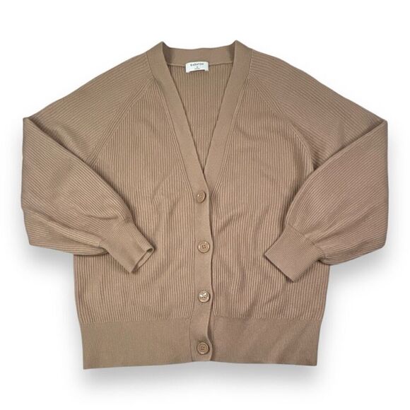 Artizia Babaton Tan Cardigan Wool Linen Blend Sweater Size Medium - Picture 1 of 5